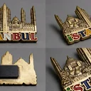 Istanbul souvenir magnet designed as a prop